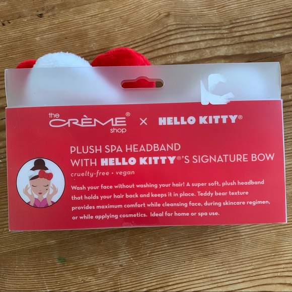 Sanrio Hello Kitty X Creme Spa Plush Headband Bow - Picture 4 of 12